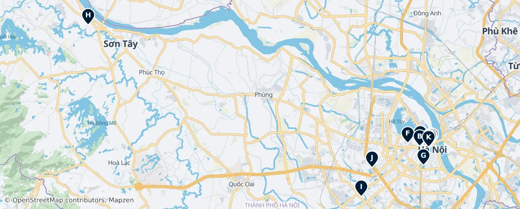 Map of Ханой