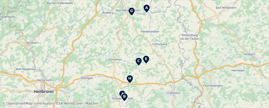 Map of Hohenlohe
