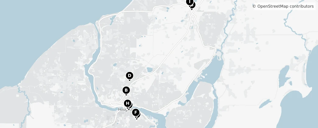 Map of Houghton
