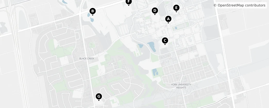 Map of Humber River–Black Creek
