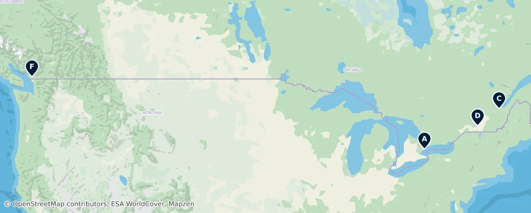 Map of Канада