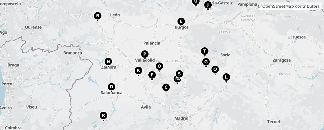 Map of Кастилия и Леон