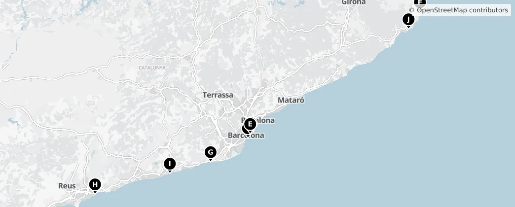 Map of Каталония