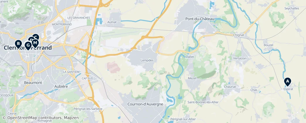 Map of Клермон-Ферран
