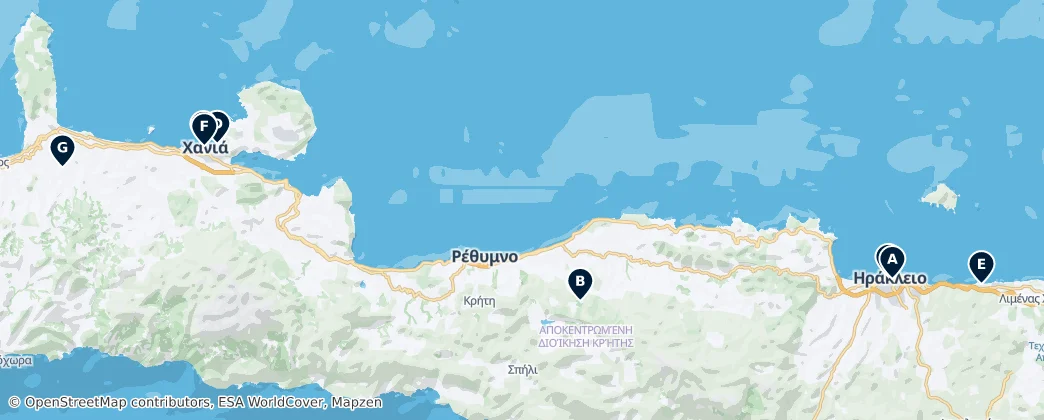 Map of Крит