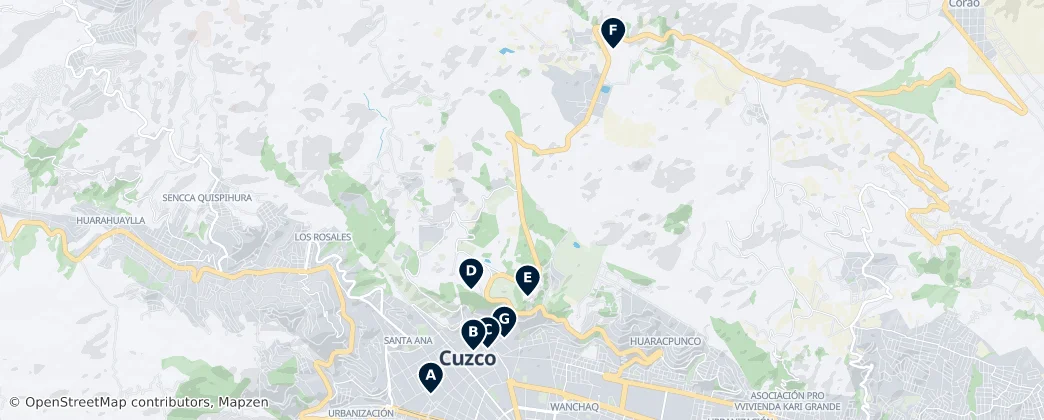 Map of Cusco District