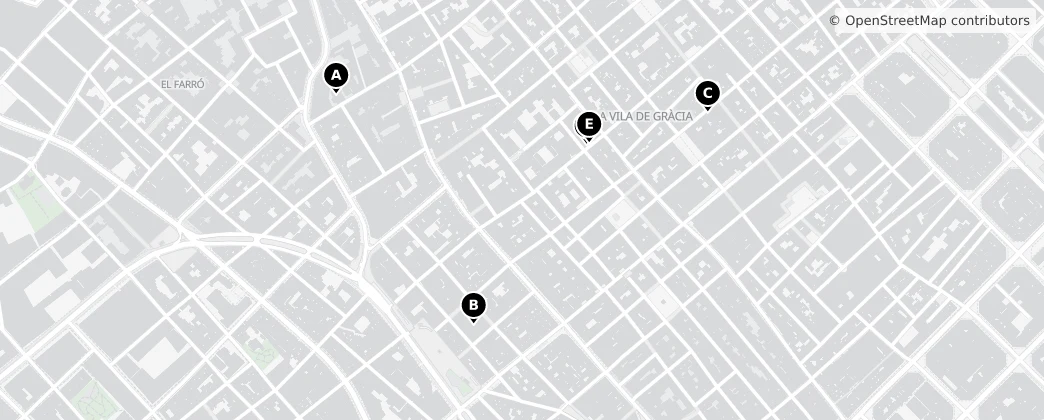 Map of Vila de Gràcia