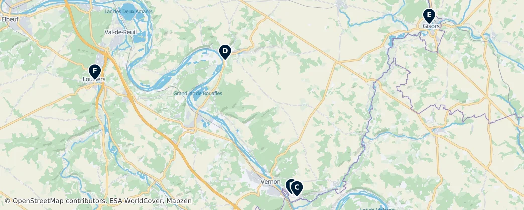 Map of Лез-Андели
