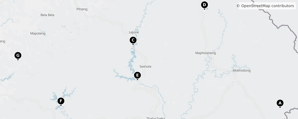 Map of Лесото