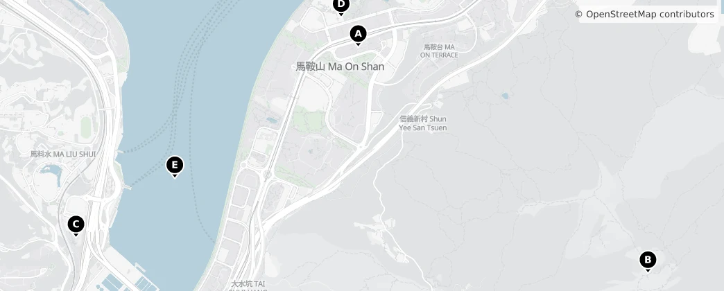 Map of Ma On Shan