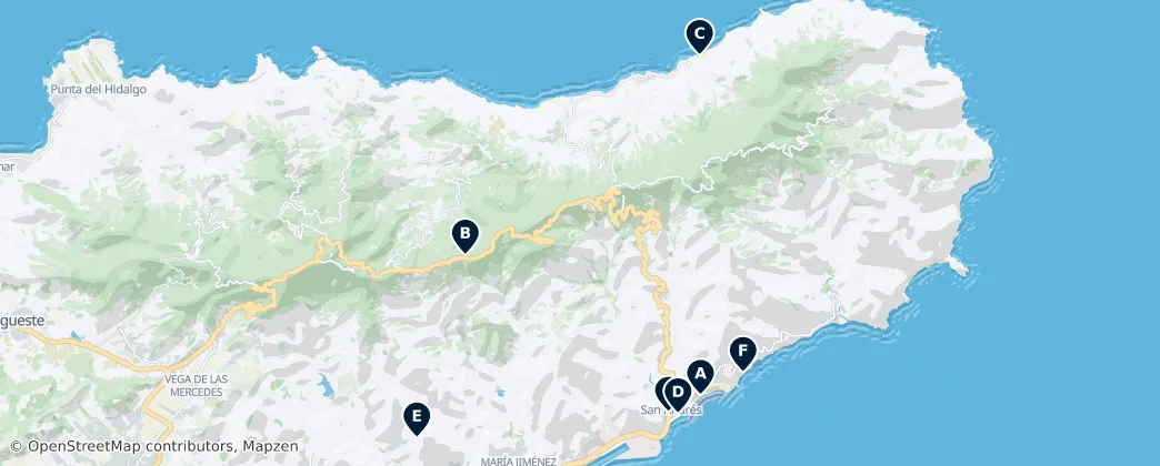 Map of Macizo de Anaga