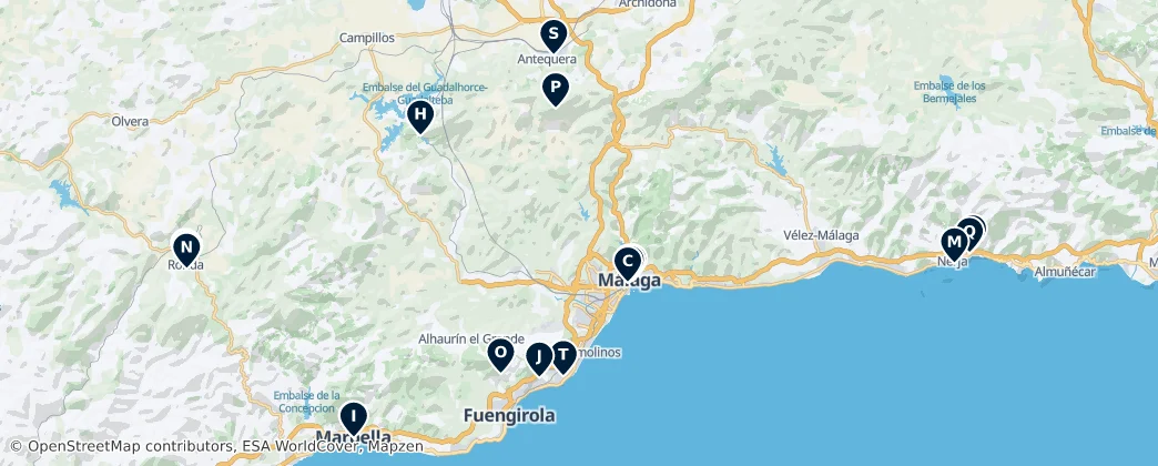 Map of Малага