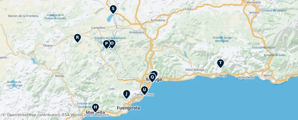 Map of Малага