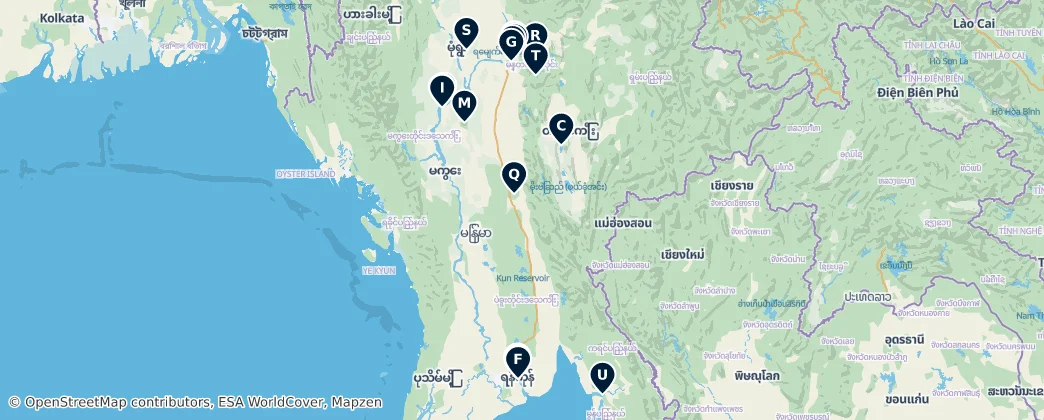 Map of Мьянма
