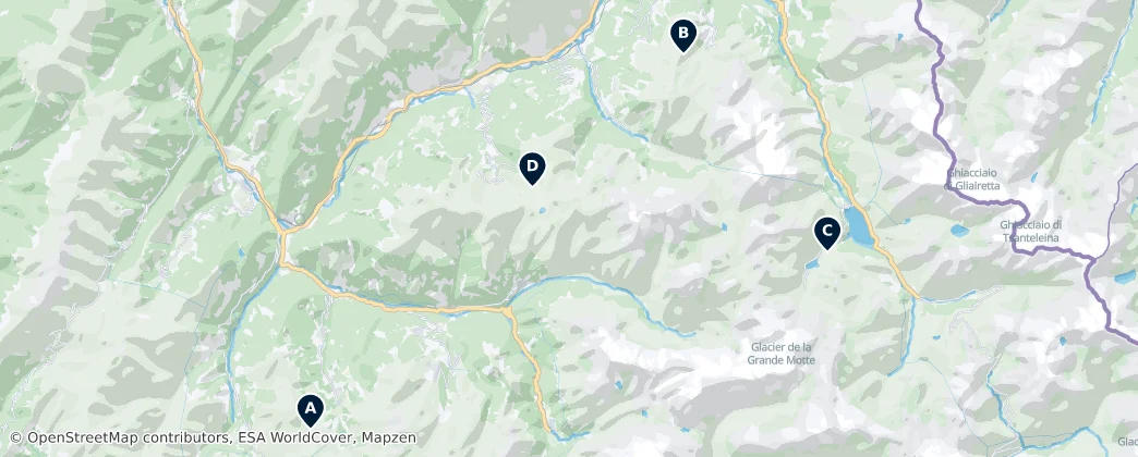 Map of Vanoise massif