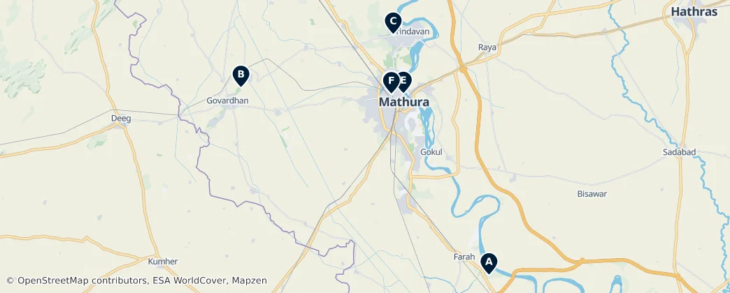 Map of Матхура