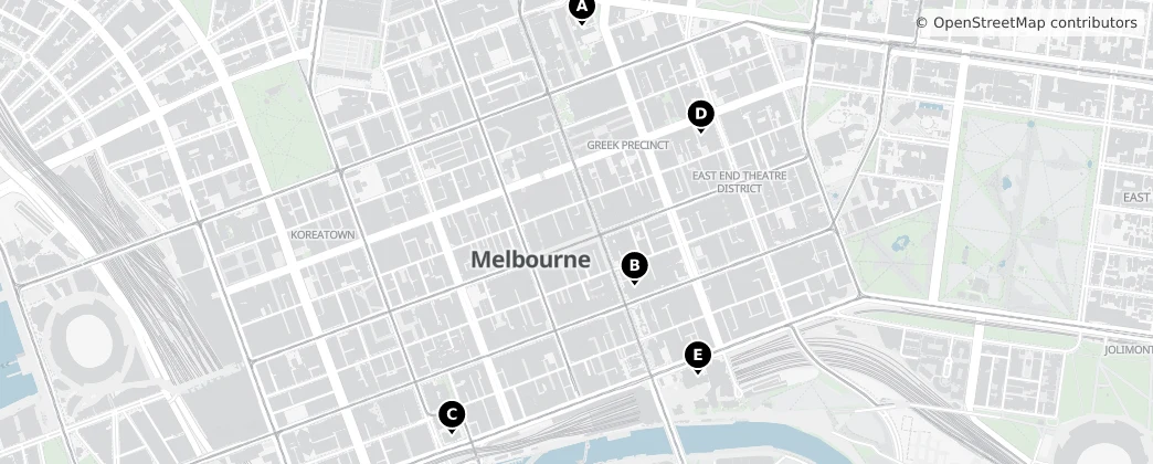 Map of Melbourne