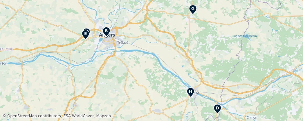 Map of Мен и Луара