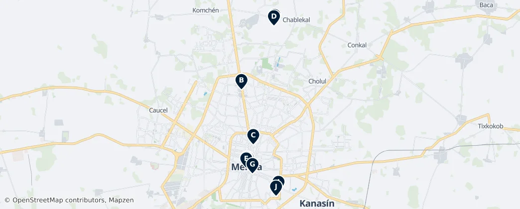 Map of Мерида