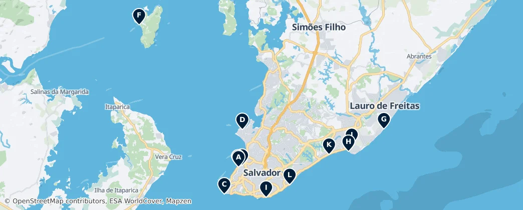 Map of Microrregião de Salvador