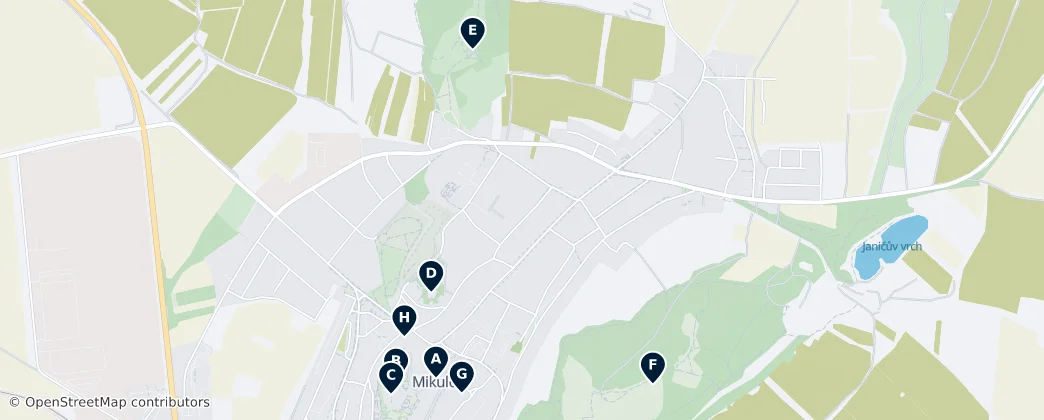 Map of Микулов