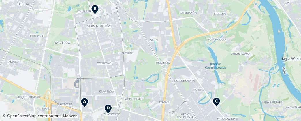 Map of Мокотув