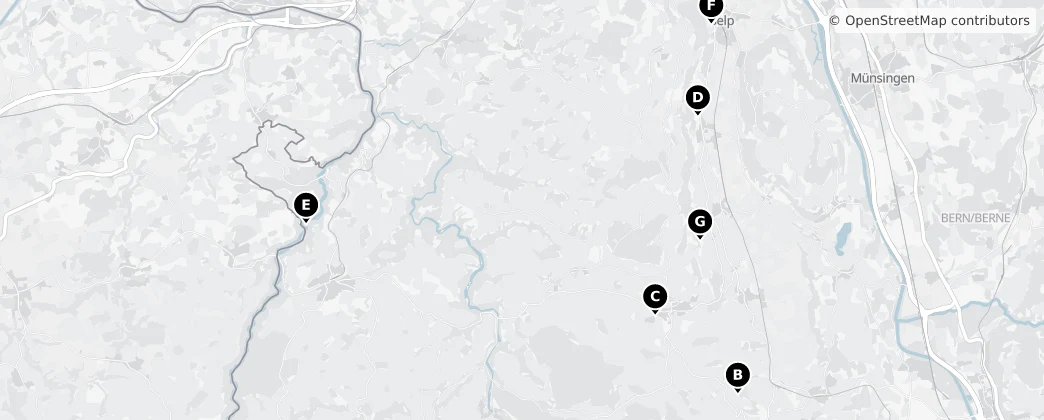 Map of Gantrisch Nature Park