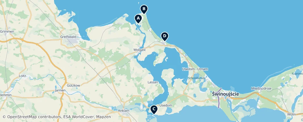 Map of Insel Usedom