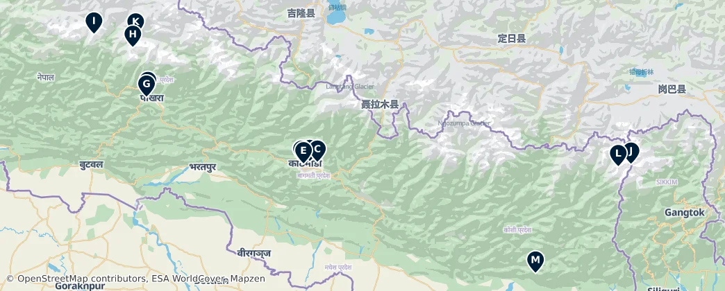 Map of Непал