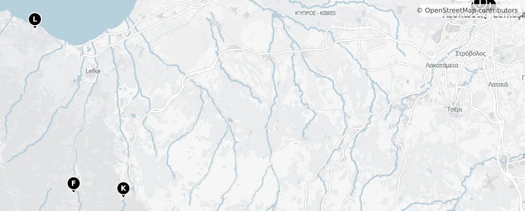 Map of Никосия