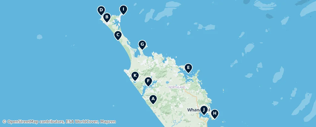 Map of Northland