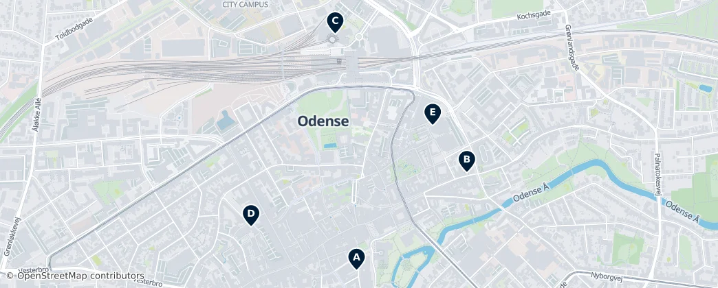 Map of Оденсе