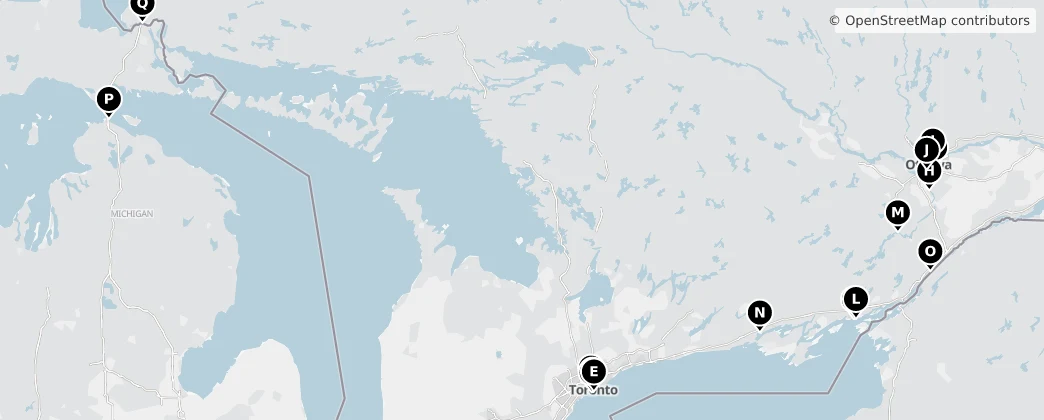Map of Онтарио