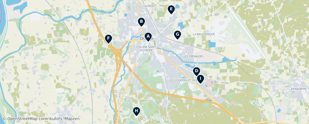 Map of Оранж