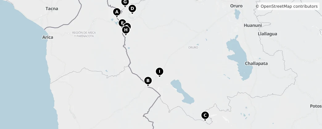 Map of Оруро