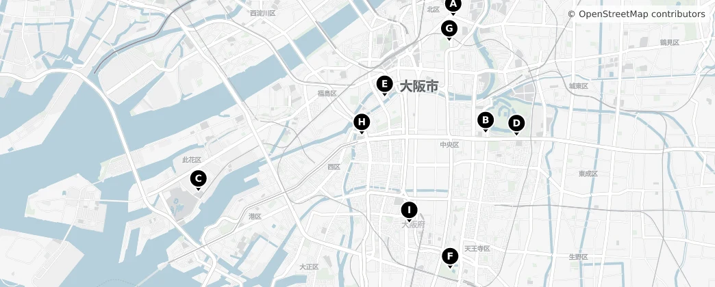 Map of Осака