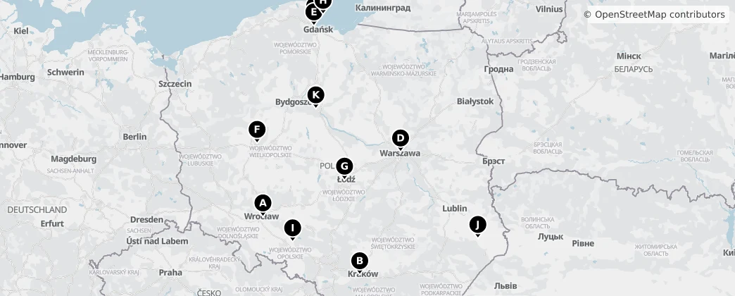 Map of Польша