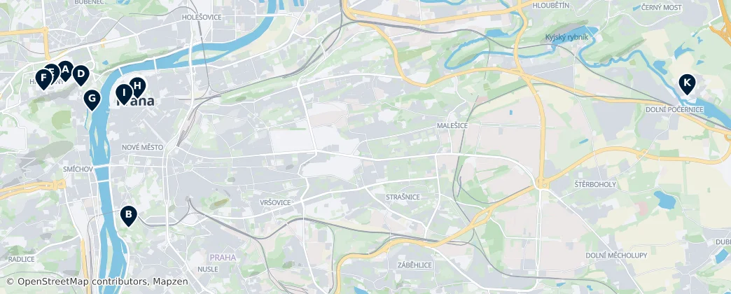 Map of Прага