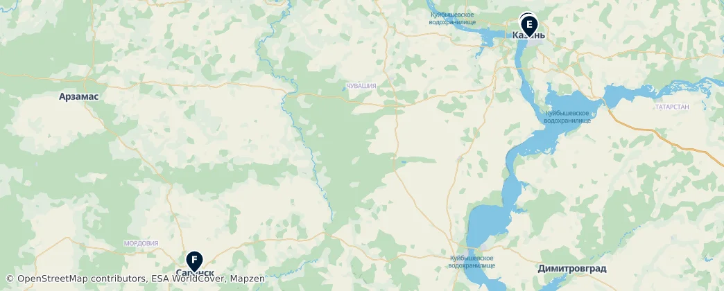 Map of Приволжский федеральный округ