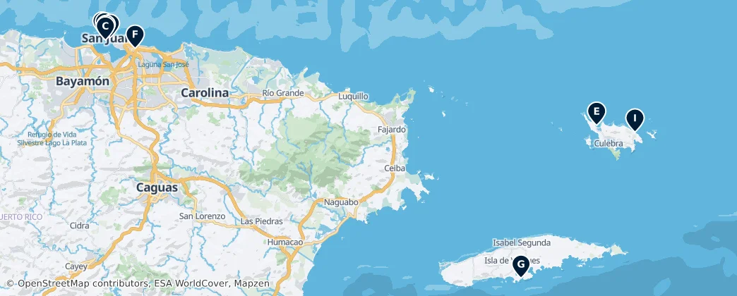 Map of Пуэрто-Рико