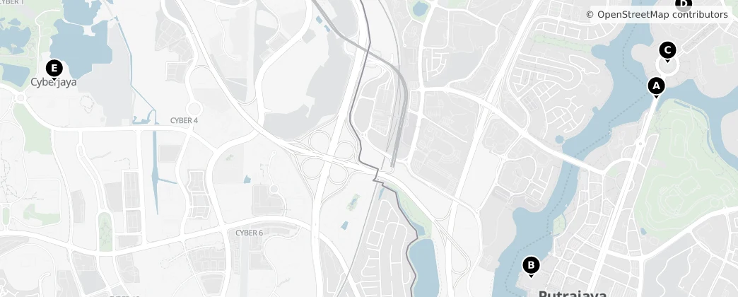 Map of Путраджая