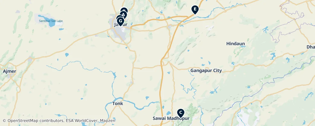 Map of Раджастхан