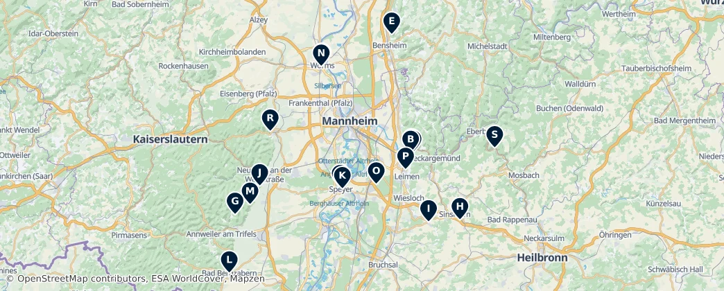 Map of Регион Рейн-Неккар