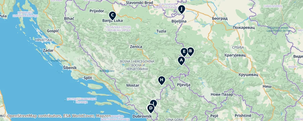 Map of Республика Сербская