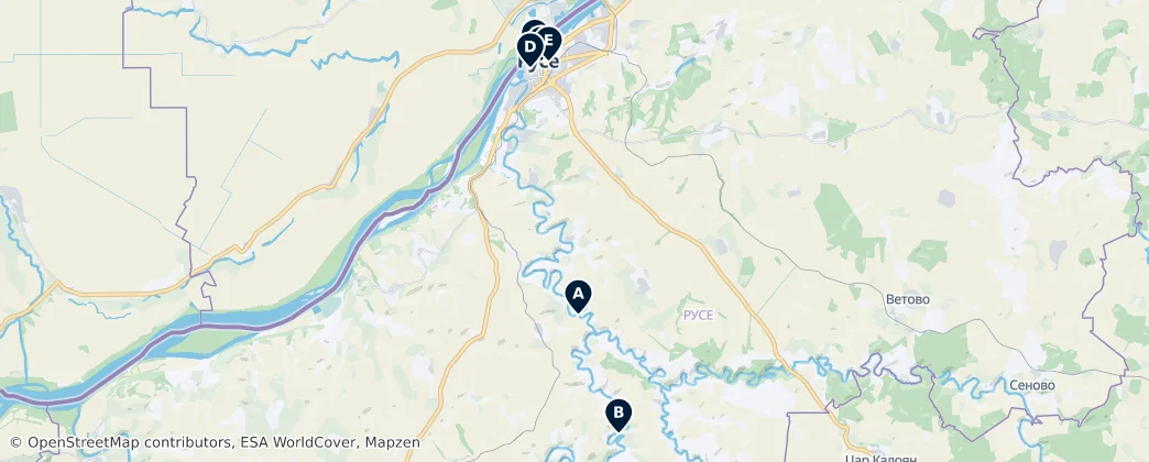 Map of Русе