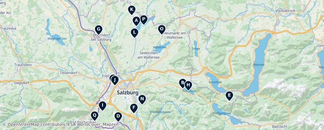 Map of Зальцбург-Умгебунг
