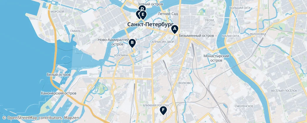 Map of Санкт-Петербург