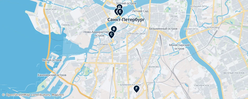 Map of Санкт-Петербург