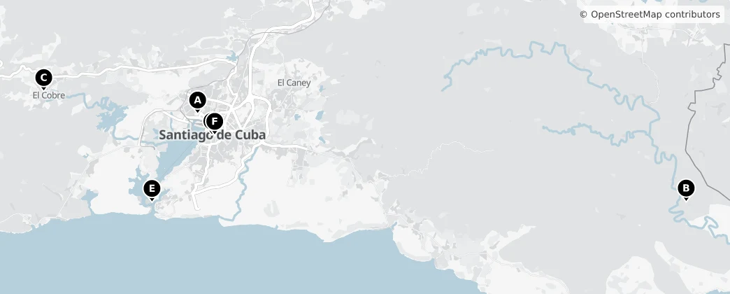 Map of Сантьяго-де-Куба