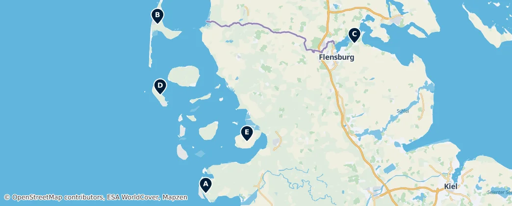 Map of Шлезвиг-Гольштейн